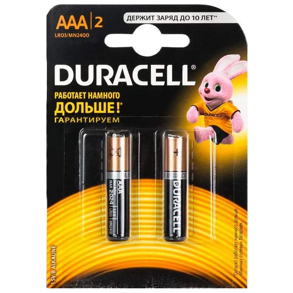 Батарейка Duracell Basic LR03 AAA 1.5V BL*2