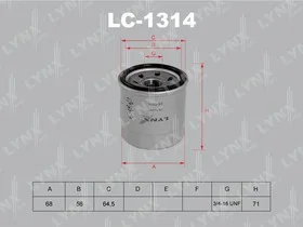 Фильтр масляный LYNX LC1314 (W67/2, GB-1110, SM160) CHEVROLET / SUZUKI