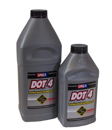 Жидкость тормозная UNIX DOT 4 910г