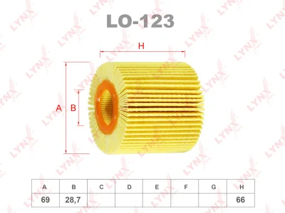 Фильтр масляный (картридж) LYNX LO-123 (HU7019z, LO-123, SH4031P) TOYOTA / LEXUS