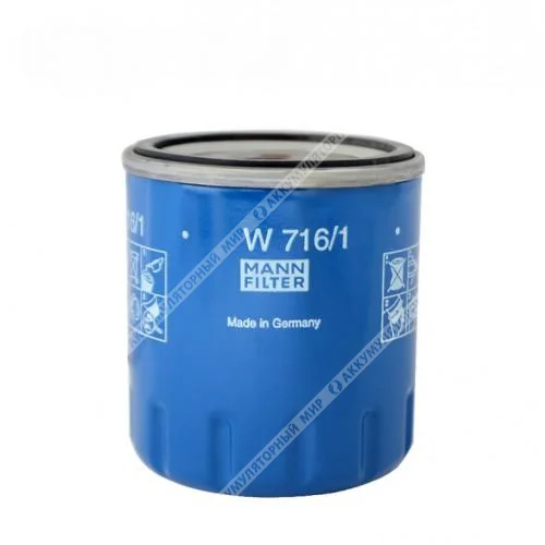 Фильтр масляный MANN W716/1 (W7058, GB-1206, LC-1320, SM113) PEOGEOT / CITROEN / HAVAL