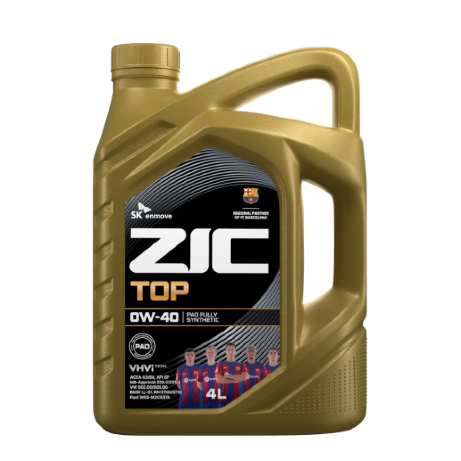 Масло моторное ZIC TOP 0W-40, 4л