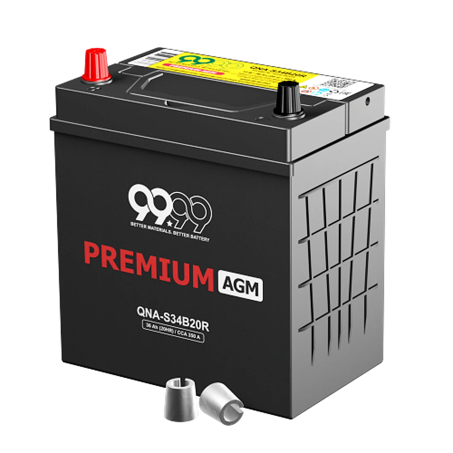 Аккумулятор 9999 PREMIUM AGM QNA-S34B20R Asia 36 Ач п.п.