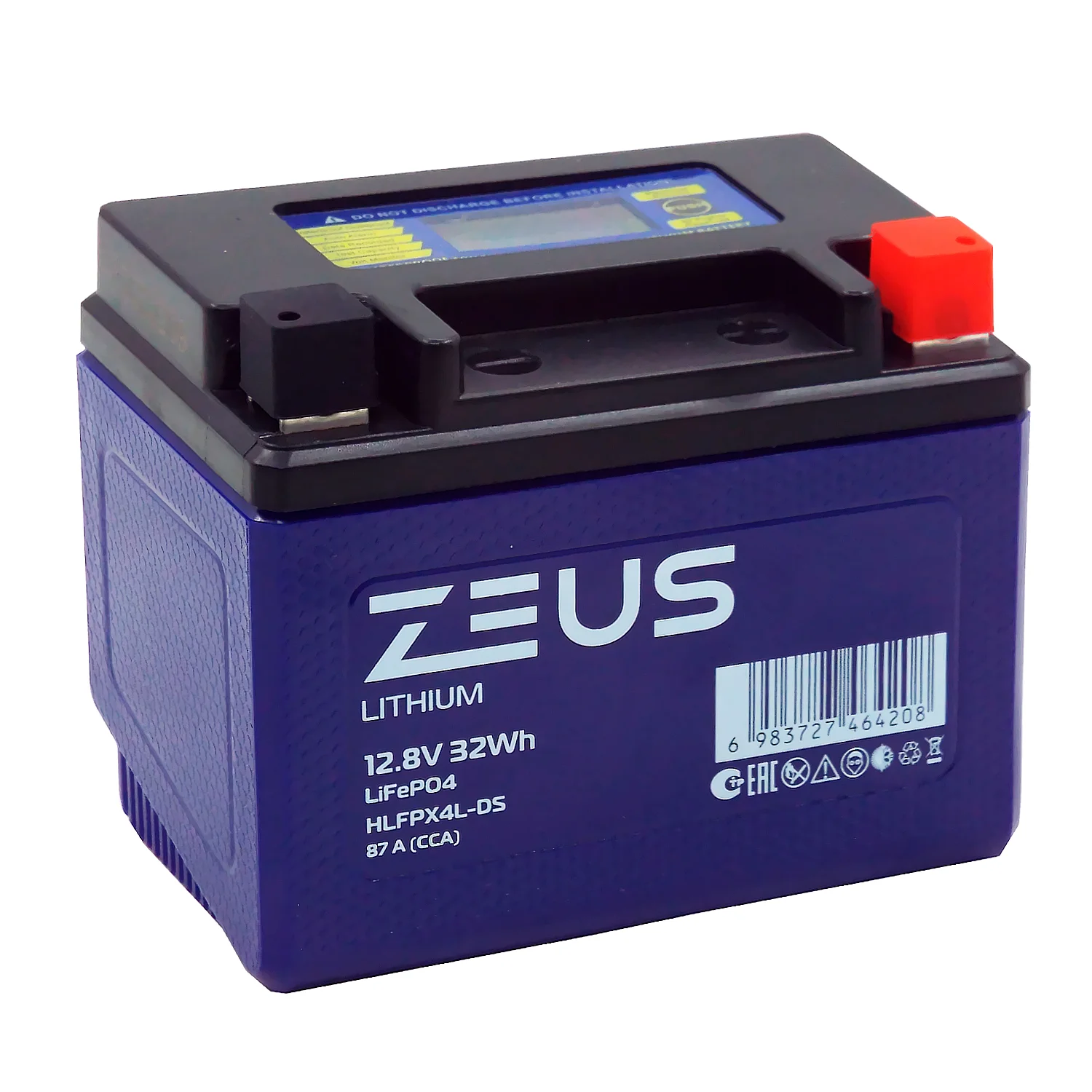 Аккумулятор ZEUS LITHIUM HLFPX4L-DS 32Wh о.п. (тип YTX4L-BS)