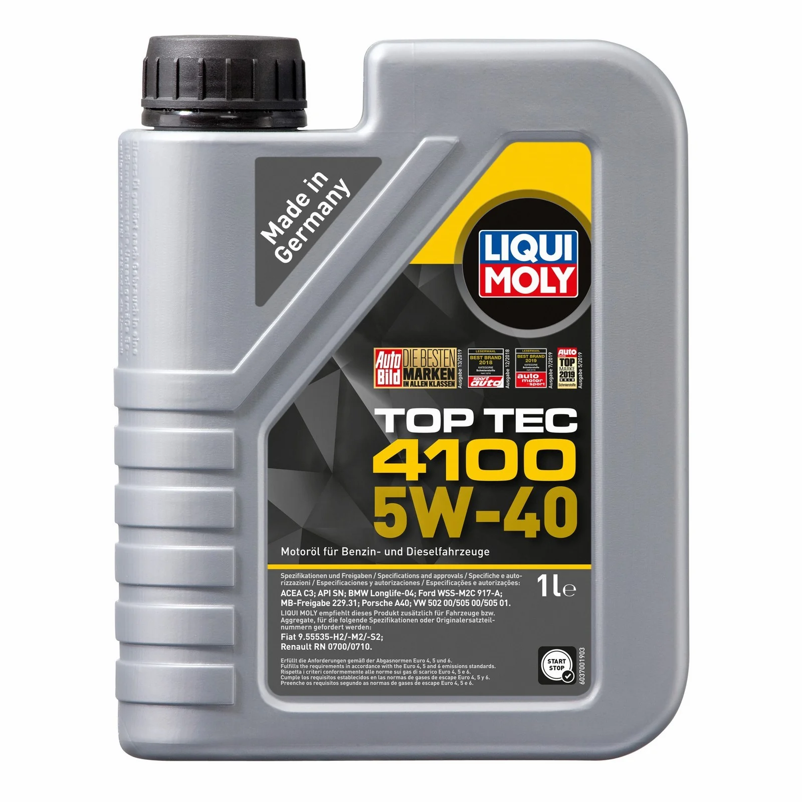 Масло моторное LIQUI MOLY Top Tec 4100 5W-40, 1л