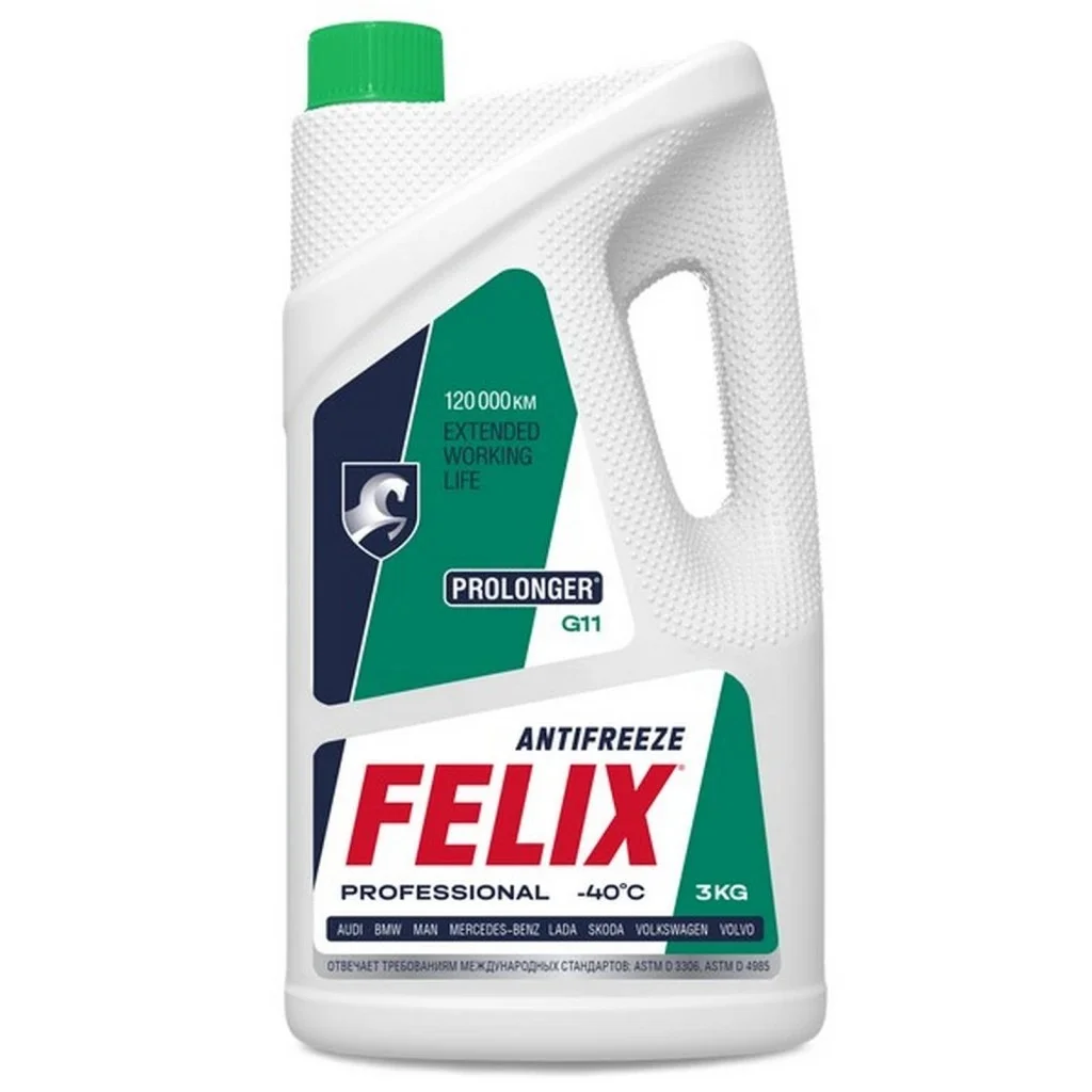 Антифриз FELIX Prolonger G11 зеленый, 3кг