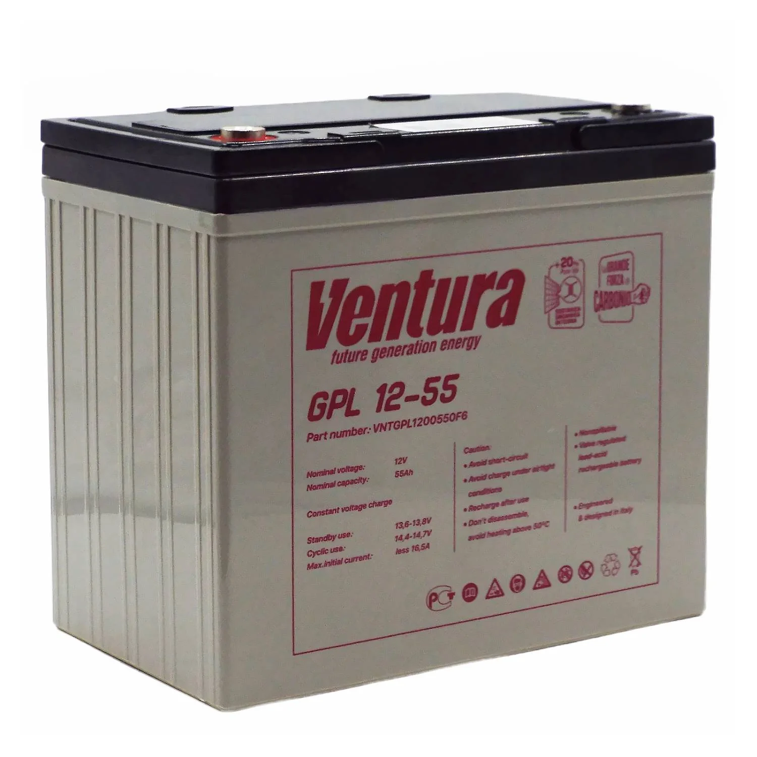 Аккумулятор Ventura GPL 12-55 (универсальный) РАСПРОДАЖА