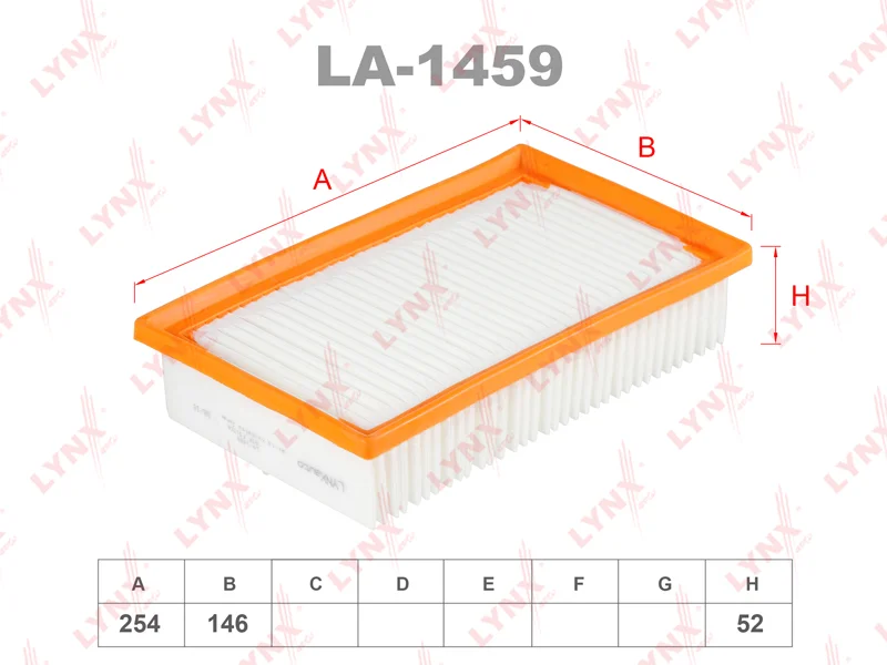 Фильтр воздушный LYNX LA-1459 (C26048, GB-95091PR, SB2456) HYUNDAI / KIA